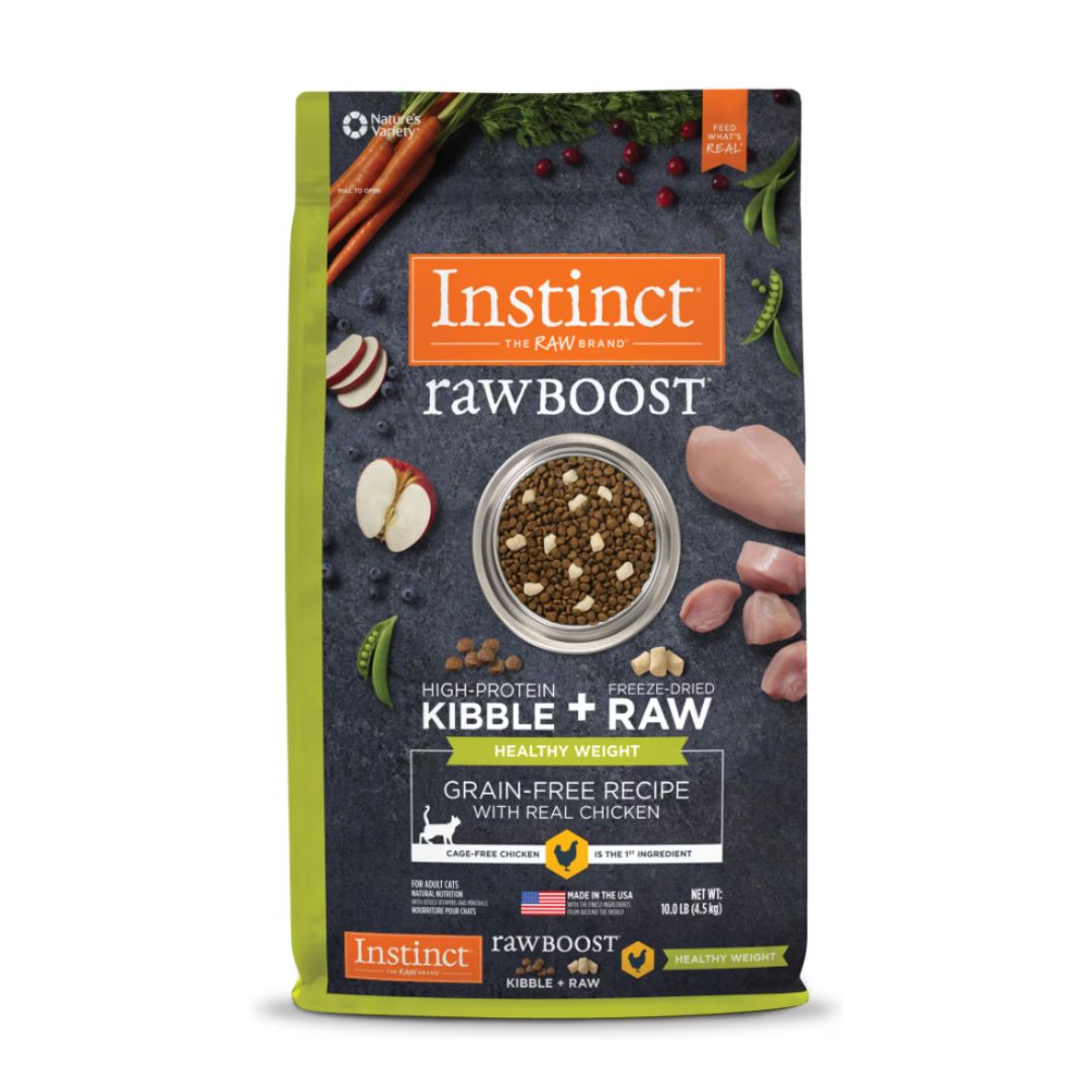 Instinct Cat Raw Boost 4.5kg Healthy Weight Grain Free Recipe With Real Chicken Dry Cat Food