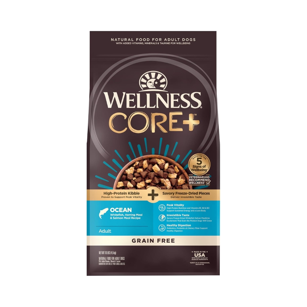 Wellness Core+ (formerly Rawrev) Dog 4.5kg (10lb) Ocean With Freeze Dried Salmon Grain Free Dry Dog Food