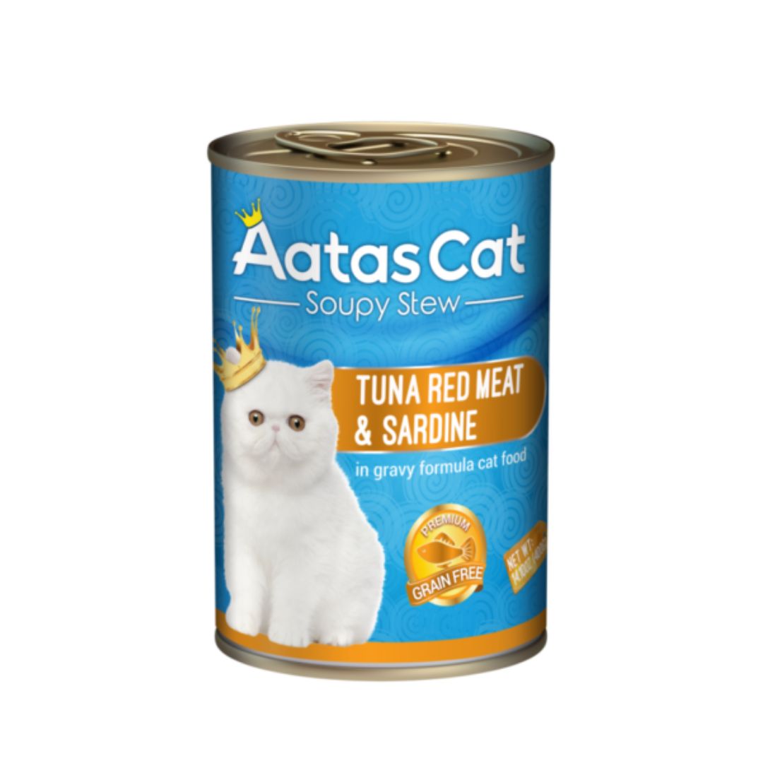 Aatas Cat Soupy Stew Tuna Red Meat W Sardine In Gravy 400g
