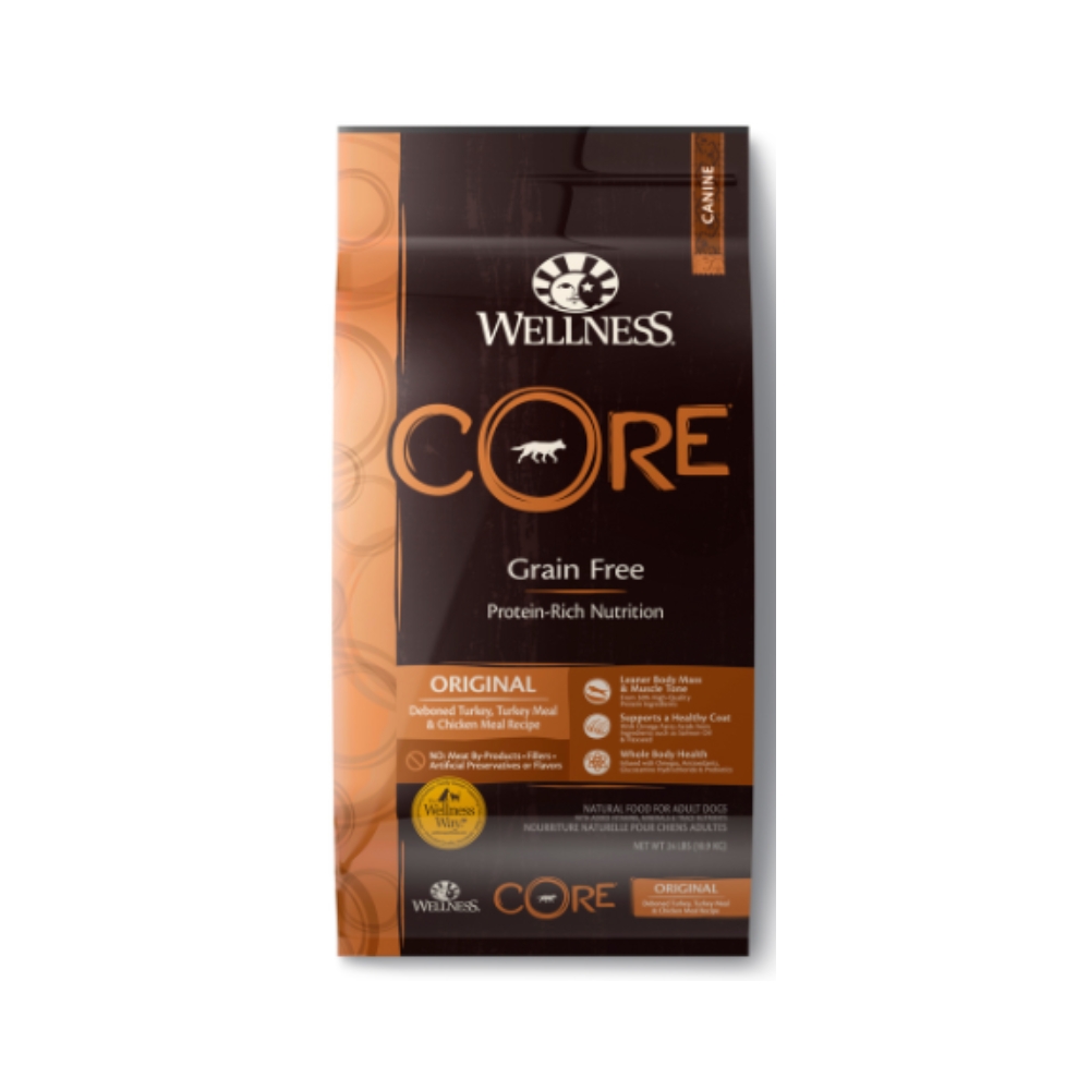 (exp: 9 Oct 2025) Wellness Core Dog 10.9kg (24lb) Original Grain Free Dry Dog Food