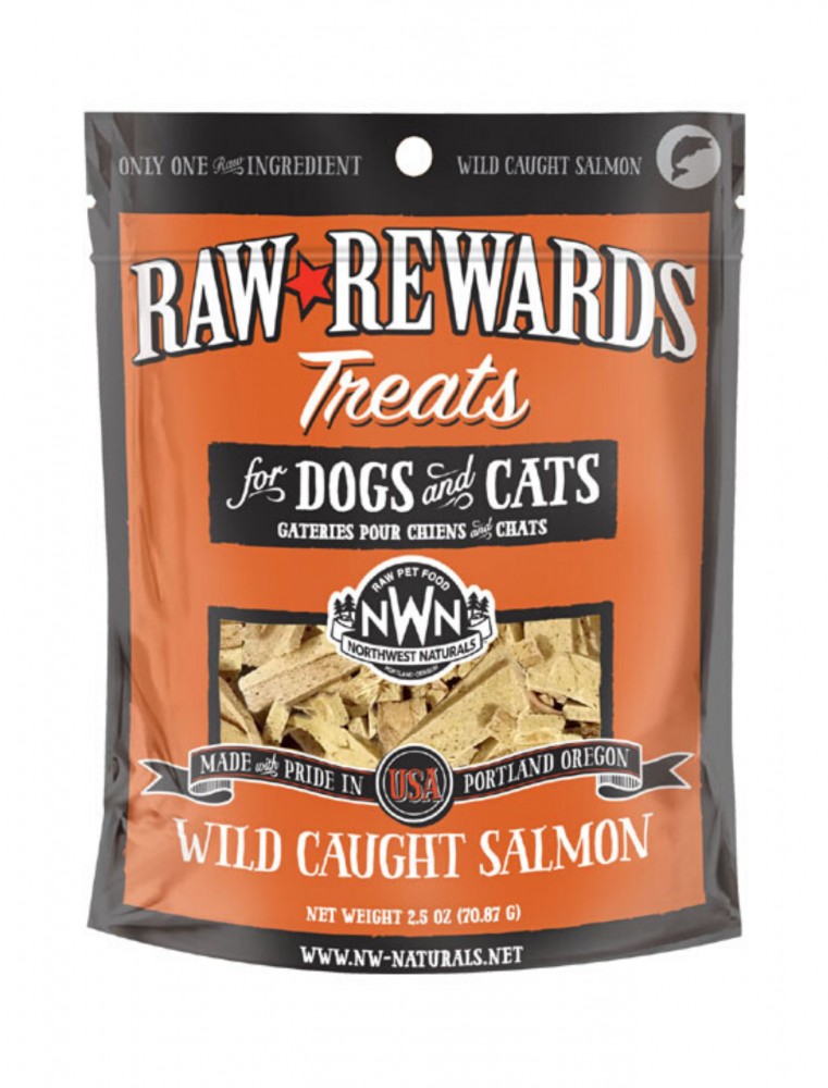 Northwest Naturals Raw Rewards Wild Caught Salmon Freeze Dried Dog & Cat Treats 2.5oz