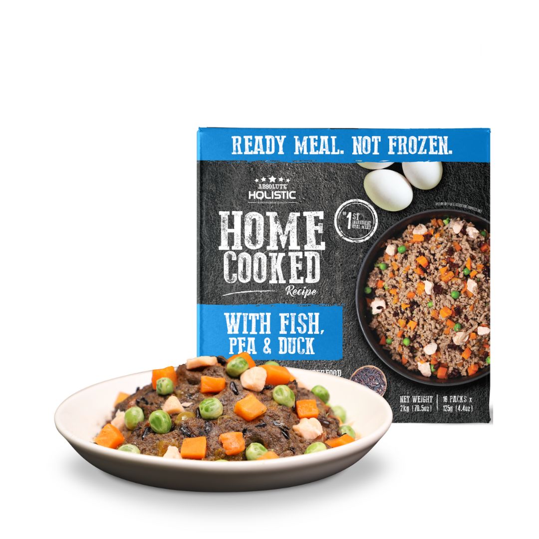 (exp: Jun'25) Absolute Holistic Home Cooked Recipe Trial Pack (125g X 3) Fish, Peas & Duck Dog Food