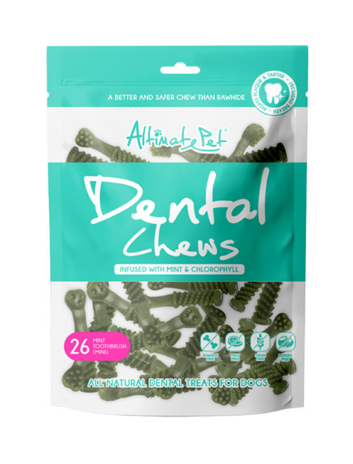 Altimate Pet Dental Chew – Toothbrush Mint 150g Mini