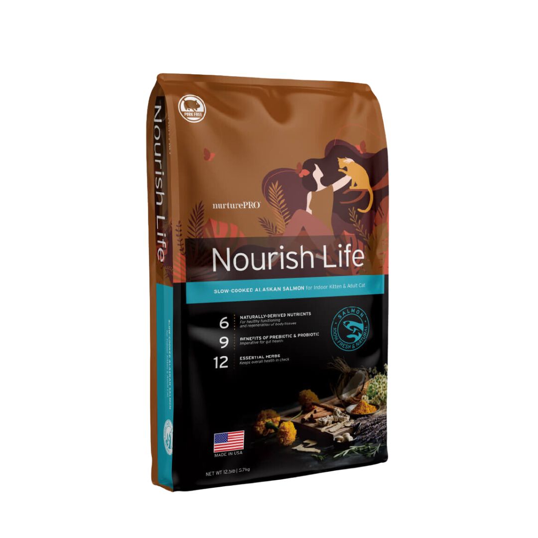 Nurture Pro Cat Nourish Life 5.7kg Slow-cooked Alaskan Salmon For Indoor Kitten & Adult Cat Dry Cat Food