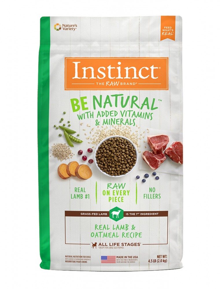 Instinct Be Natural Real Lamb & Oatmeal Recipe Dog Dry Food 4.5lb
