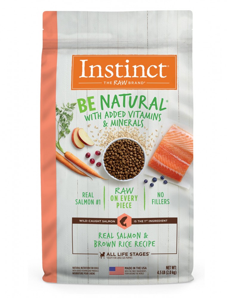 Instinct Be Natural Real Salmon & Brown Rice Recipe Dog Dry Food 4.5lb