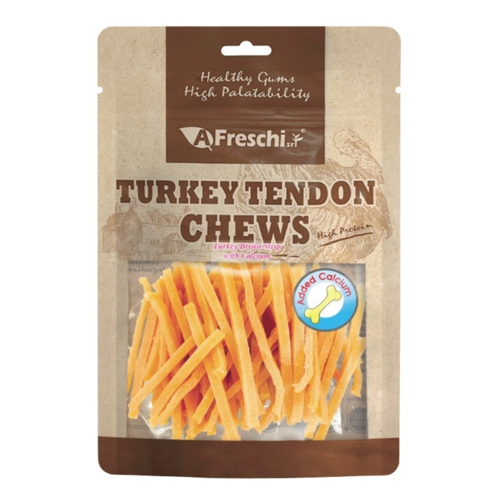 Afreschi Dog 115g Turkey Breast Strip With Calcium Dog Treats