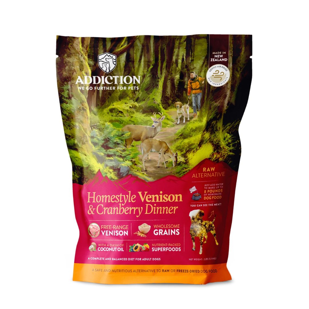 Addiction Homestyle Dinner Venison & Cranberry Dog Dry Food 2lbs