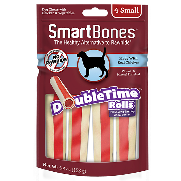 Smartbones Dog 4pcs Doubletime Rolls Small Chicken Dog Treat