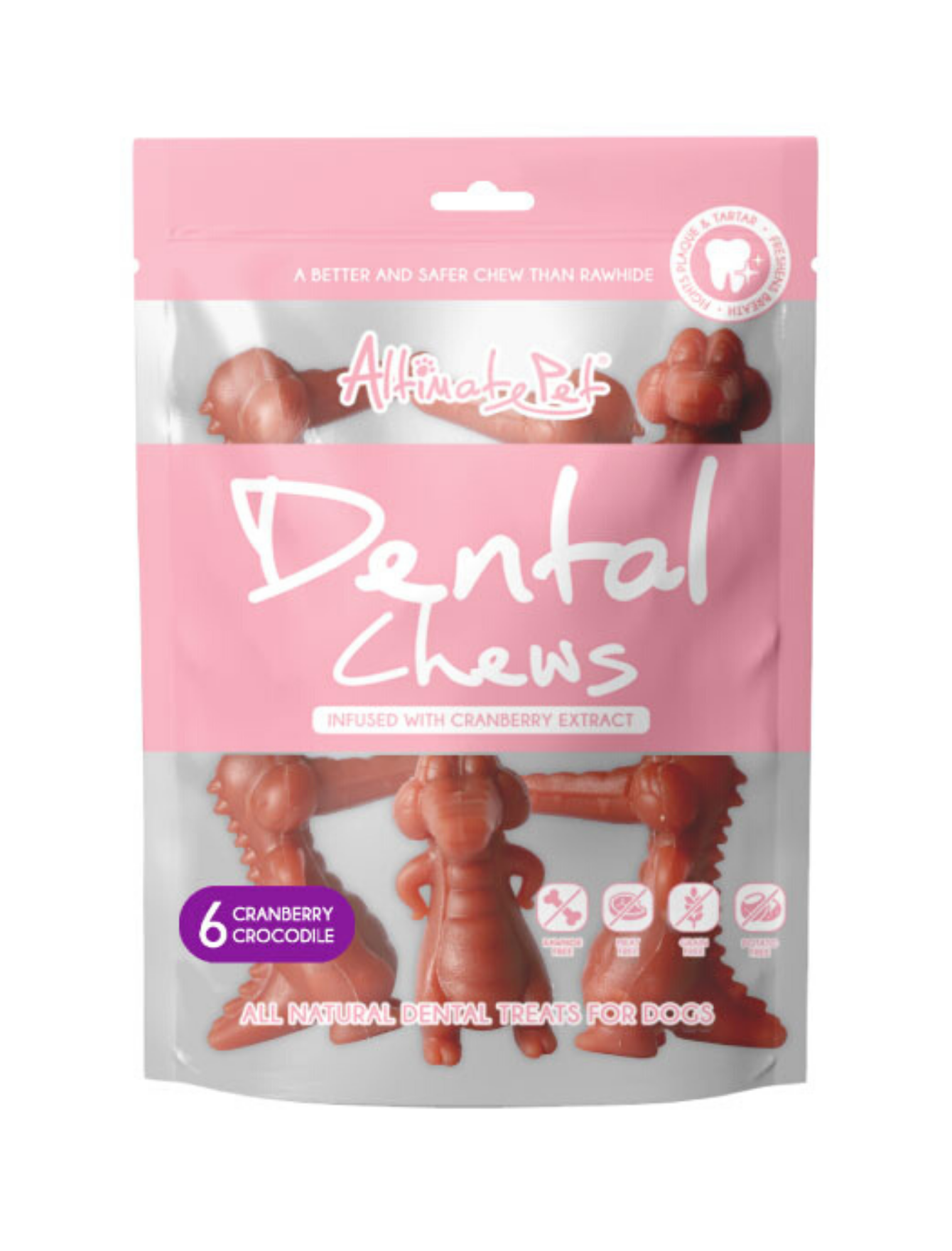 Altimate Pet Dental Chew – Crocodile (cranberry) 150g