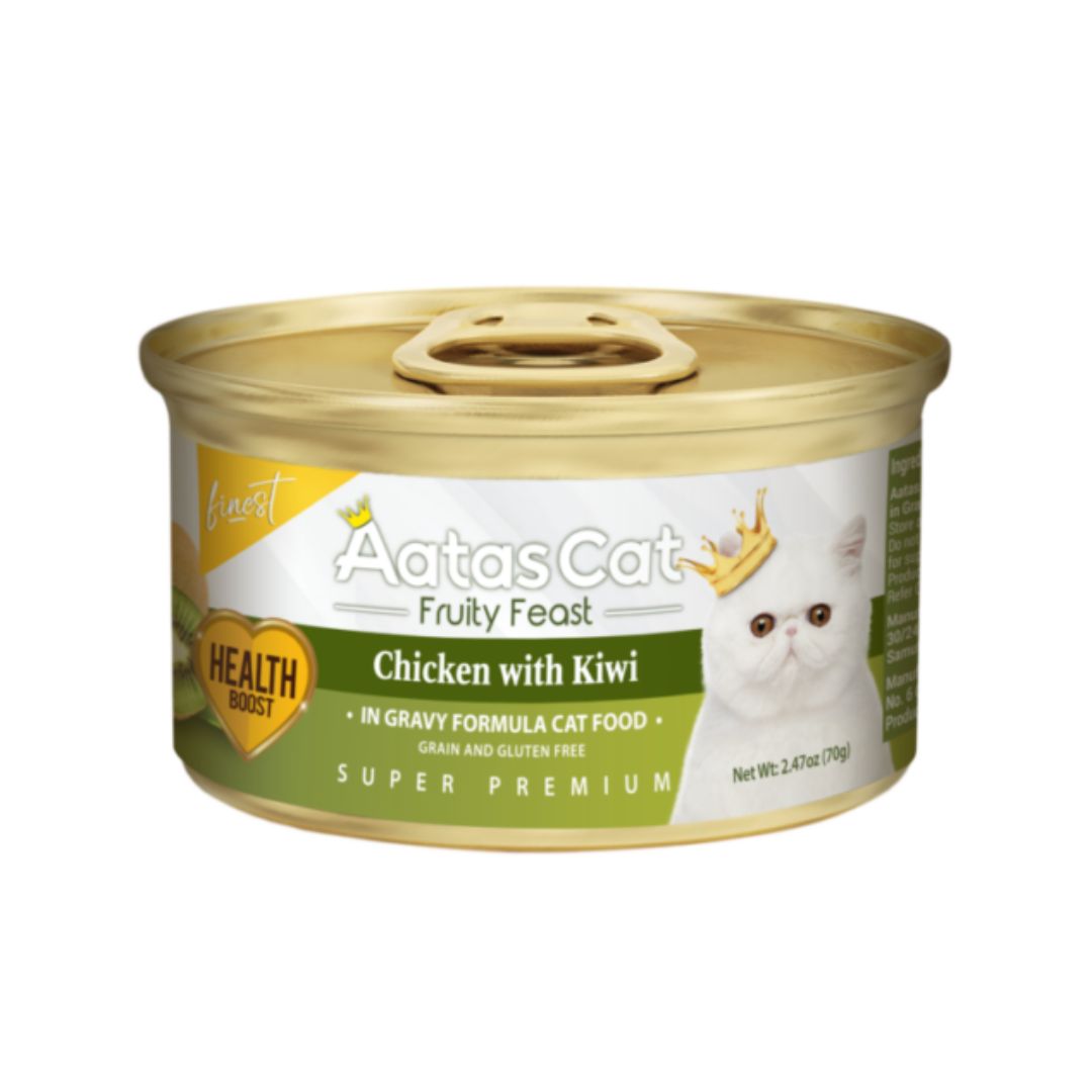 Aatas Cat 70g Finest Fruity Feast Chicken With Kiwi In Gravy Wet Canned Food