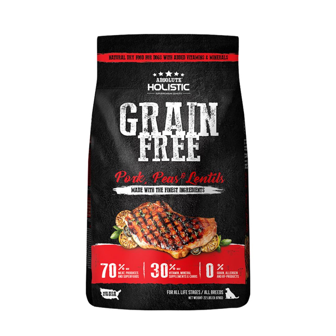 Absolute Holistic Dog 9.97kg Grain Free Pork & Peas Dry Dog Food