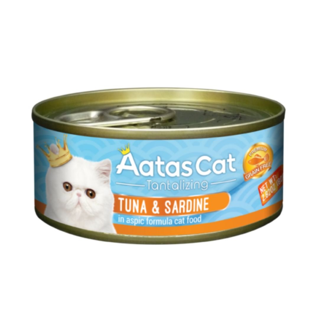 Aatas Cat 80g Tantalizing Tuna & Sardine In Aspic Cat Wet Canned Food