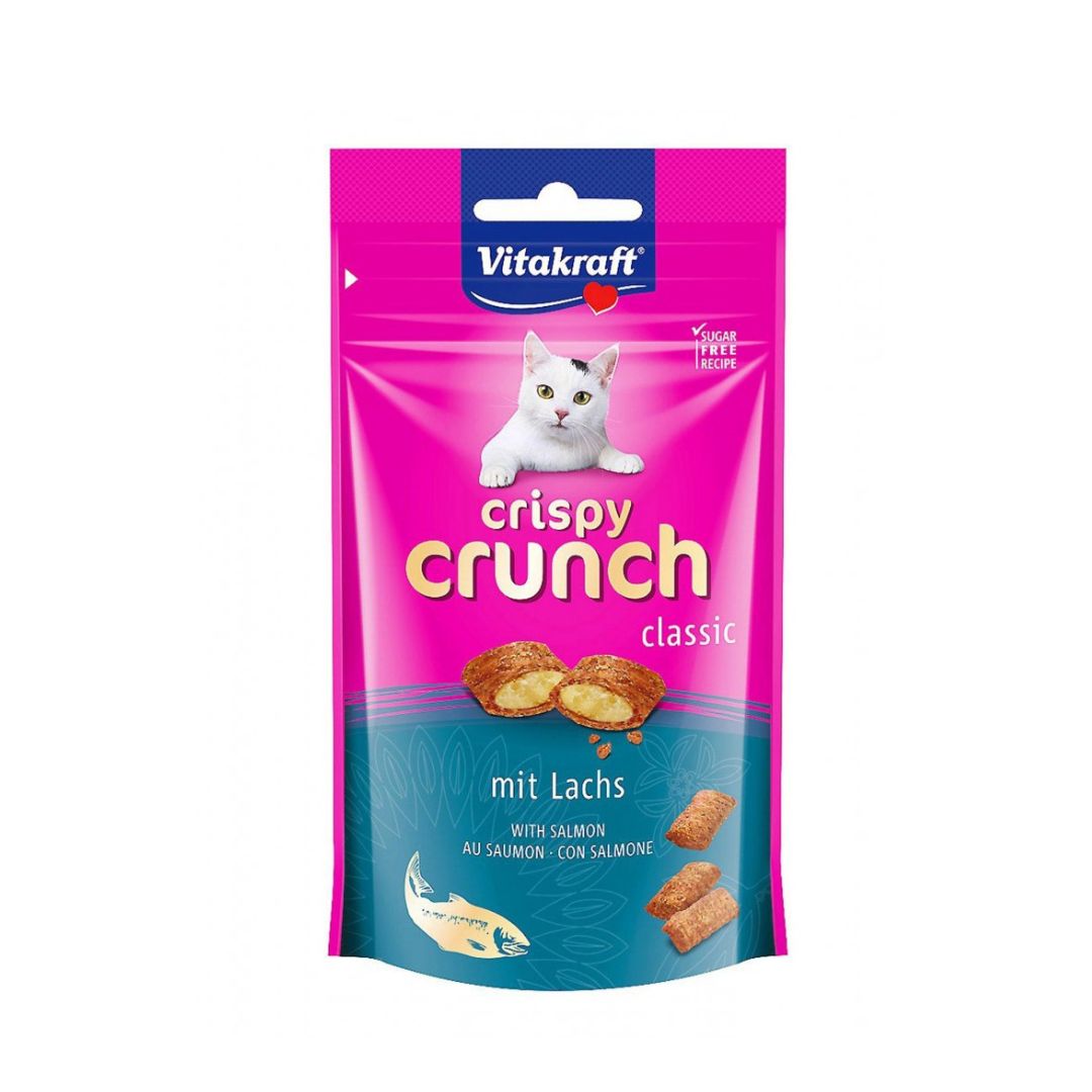 Vitakraft Cat 60g Crispy Crunch With Salmon Cat Treats