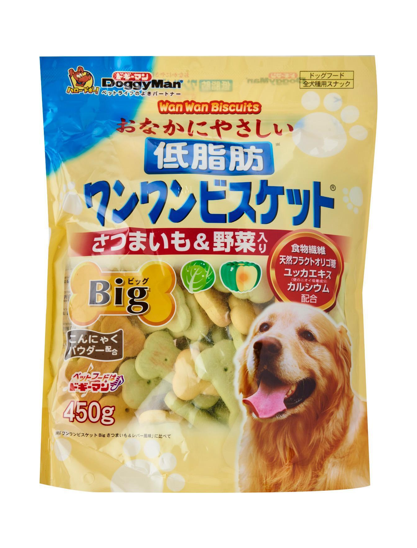 Doggyman Low Fat Biscuit Big Vegetables Dog Treats 450g