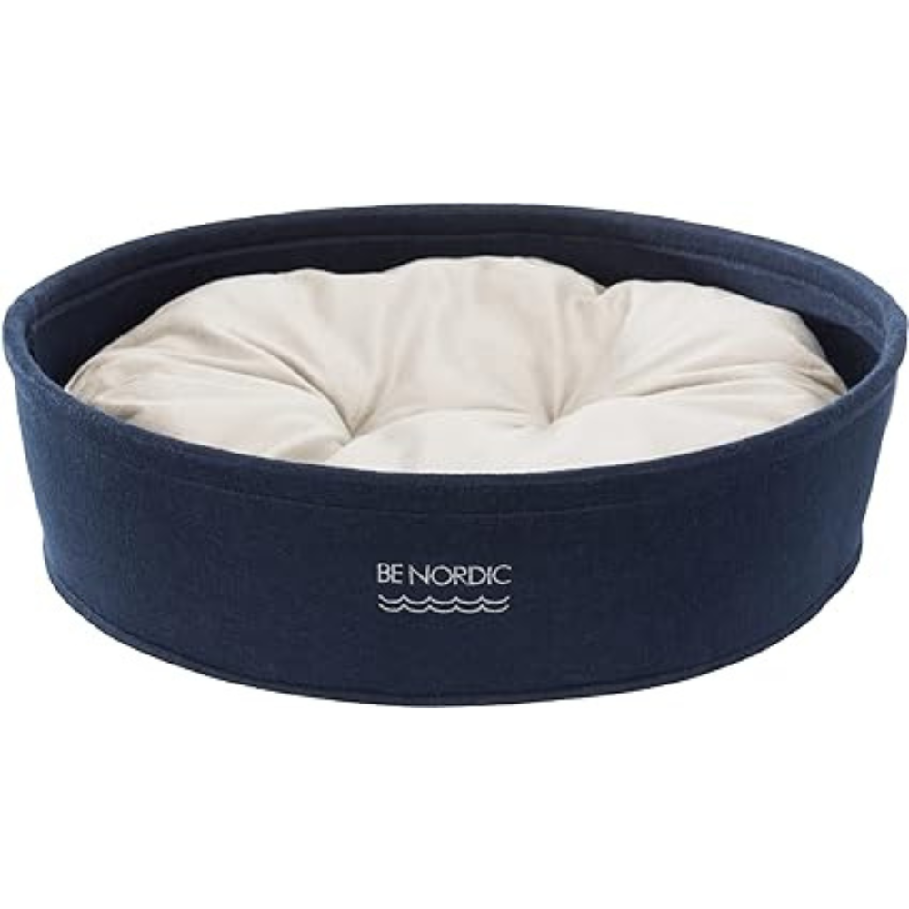 Trixia Be Nordic Bed, Round, Felt, Ø 45 Cm, Blue