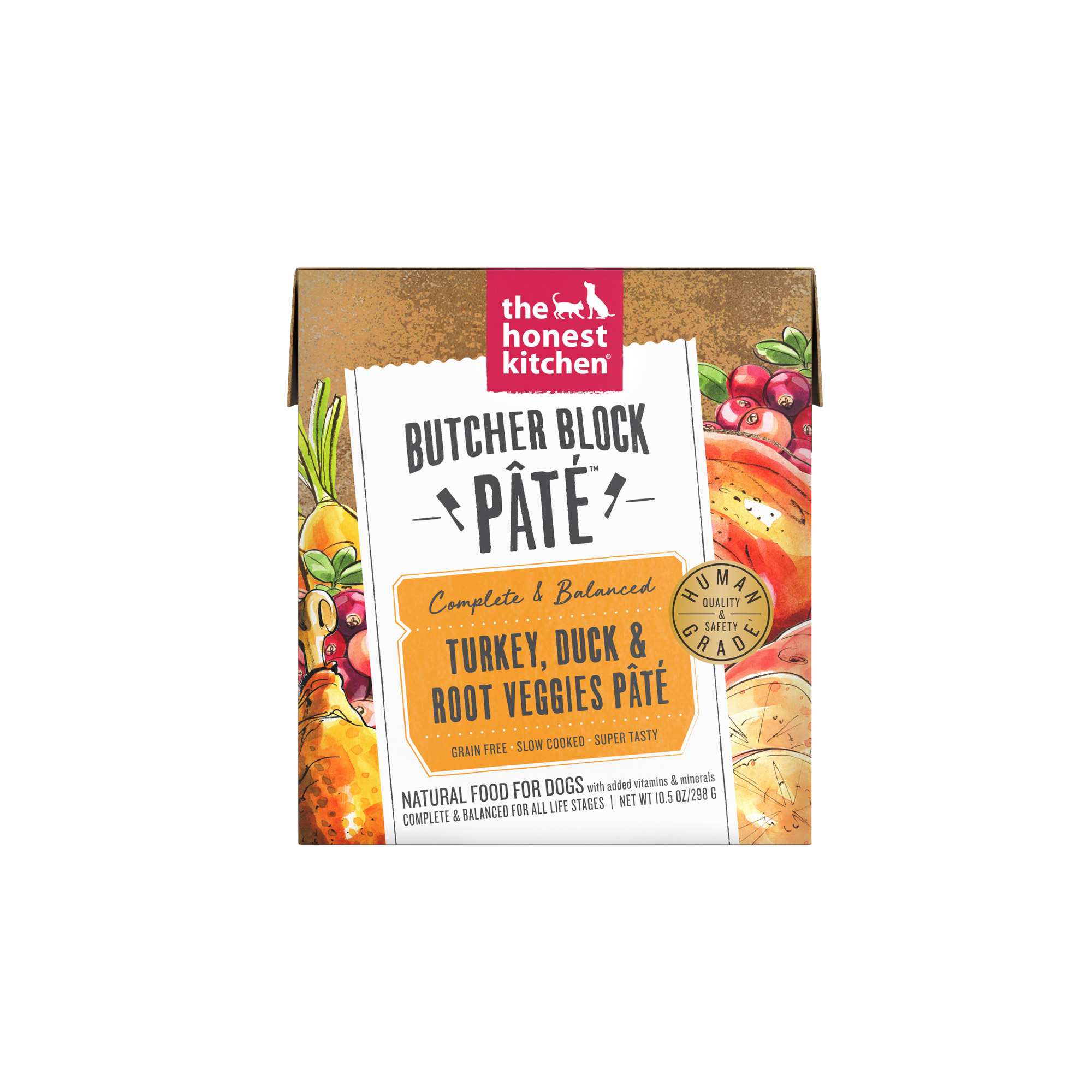 The Honest Kitchen Dog 10.05oz Butcher Block Pate Turkey, Duck & Root Veggies Wet Dog Food