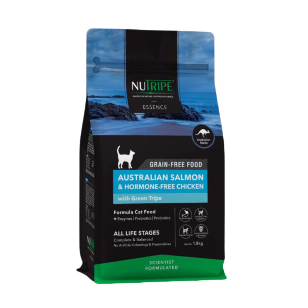 Nutripe Essence Cat 1.8kg Australian Salmon And Hormone-free Chicken With Green Tripe Dry Cat Food