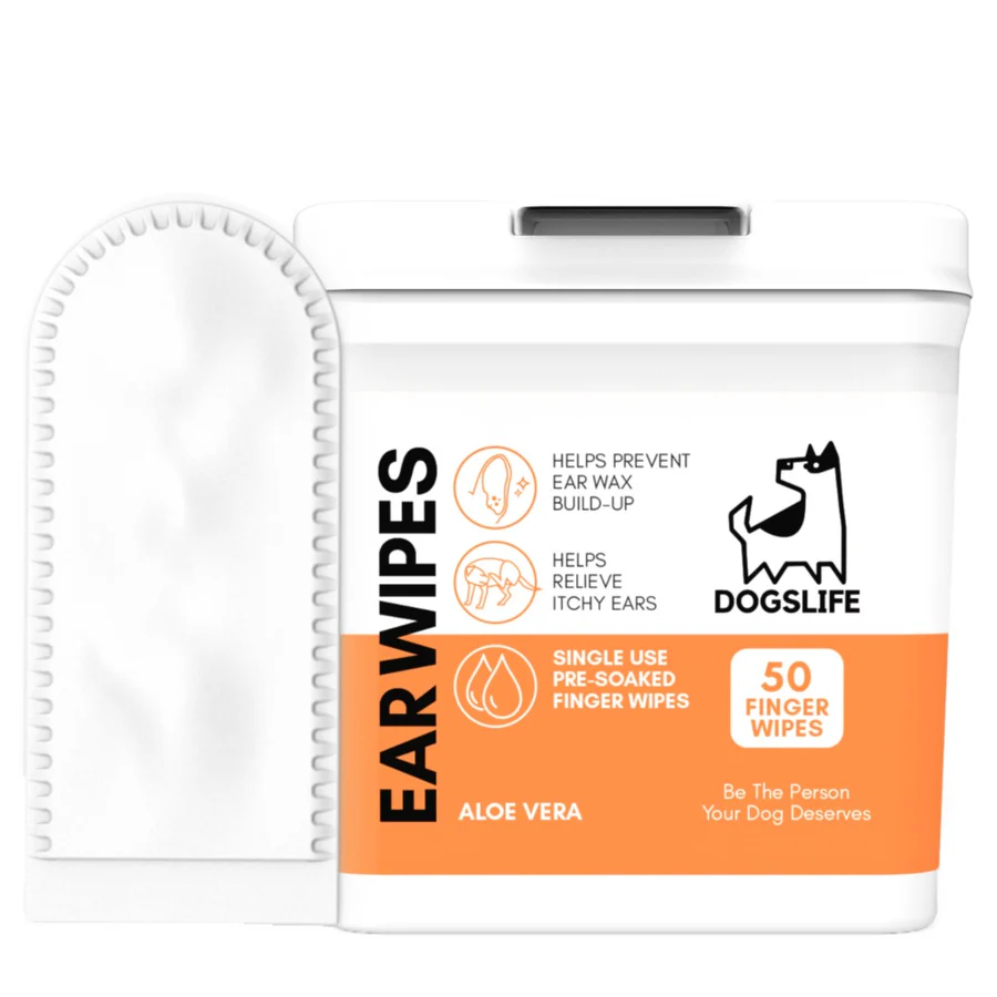 (ex:p: Nov'24) Dogslife Ear Cleaning Wipes 50 Finger Wipes
