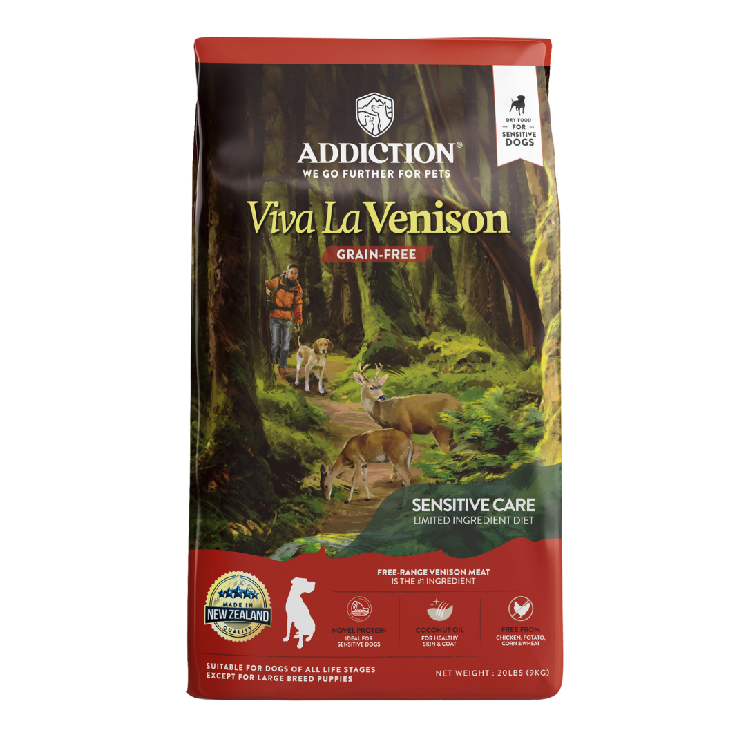 Addiction Dog 9kg Grain Free Viva La Venison Dry Dog Food