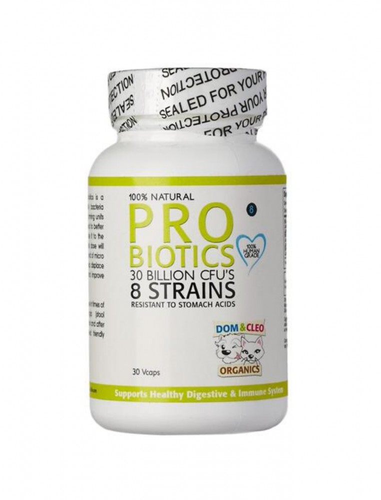 Dom & Cleo Probiotics For Dogs & Cats (30 Caps)