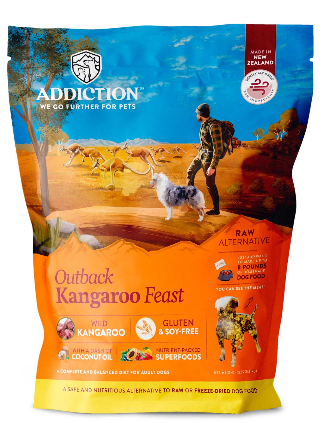 Addiction Grain Free Outback Kangaroo Feast Dog Dry Food 2lbs