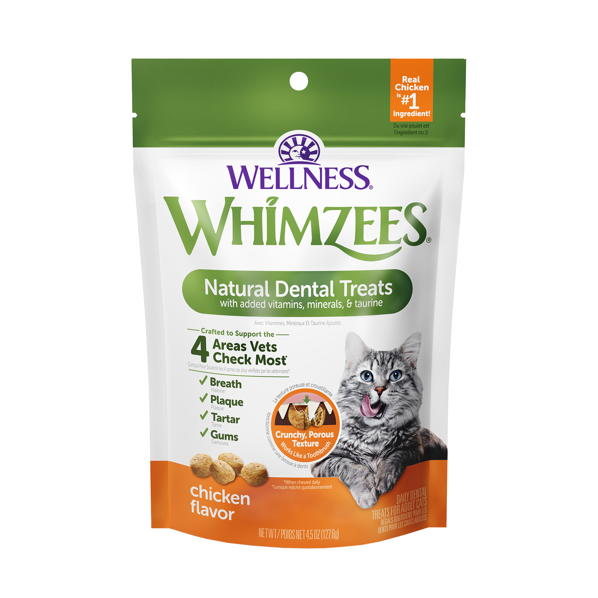 Whimzees Cat 4.5oz Chicken Flavour Dental Treats For Cats