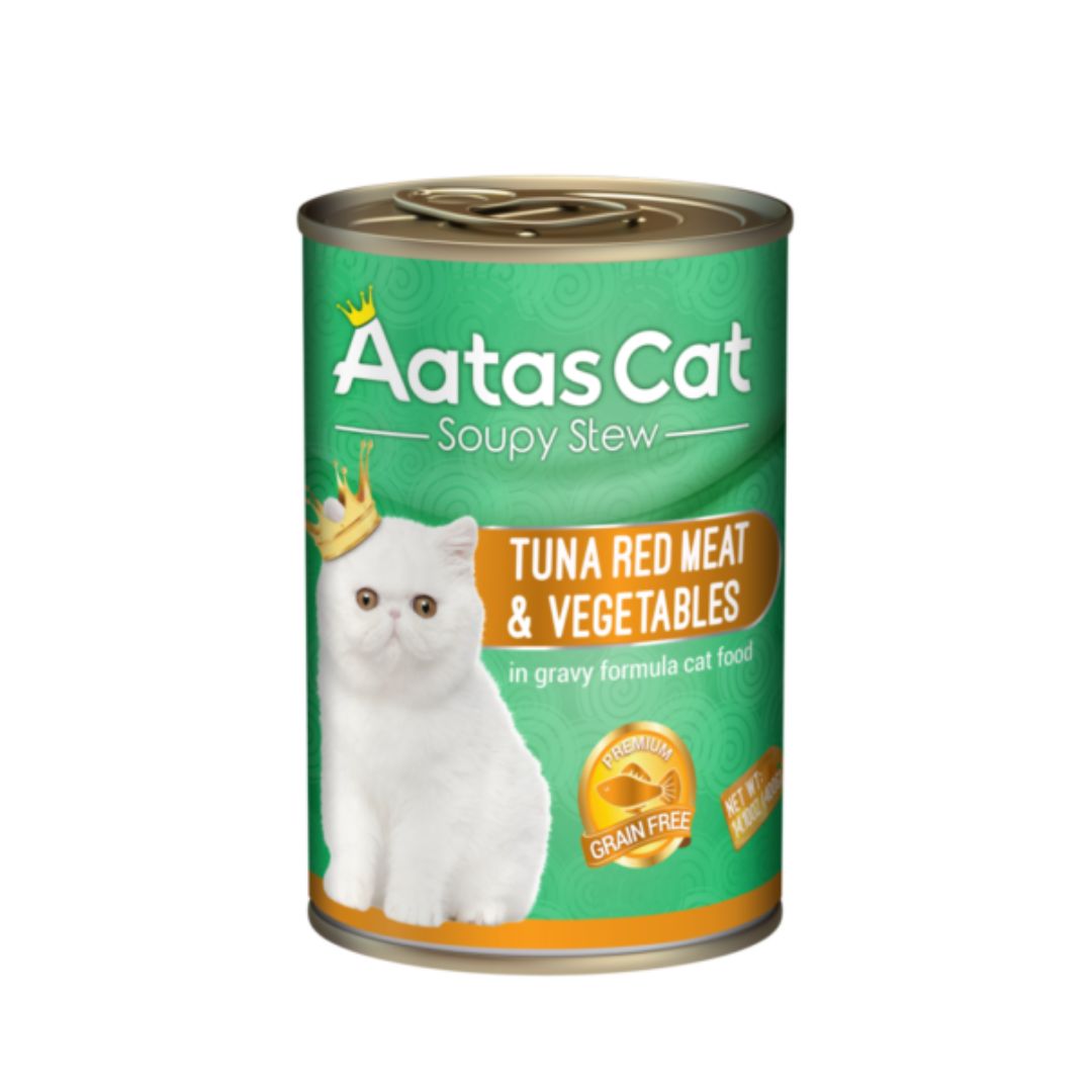 Aatas Cat Soupy Stew Tuna Red Meat With Vegetables In Gravy 400g