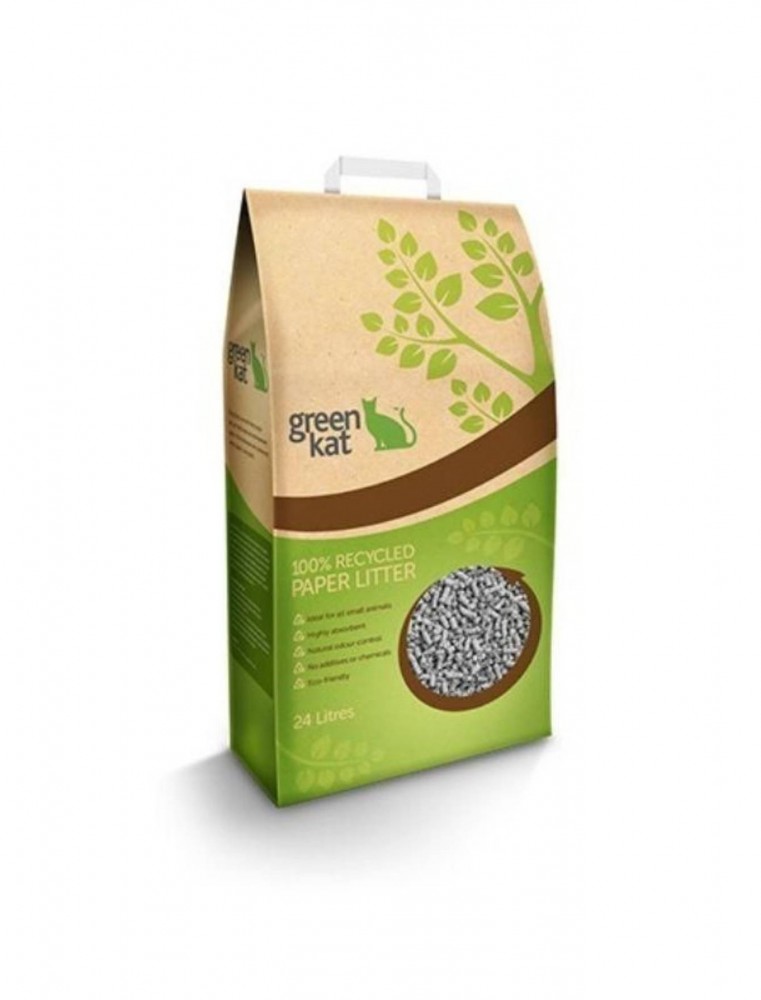 Green Kat Recycled Paper Cat Litter 24l