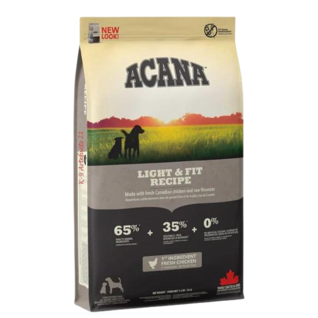 Acana Dog Heritage Freeze-dried Coated 11.4kg Light And Fit Dry Dog Food