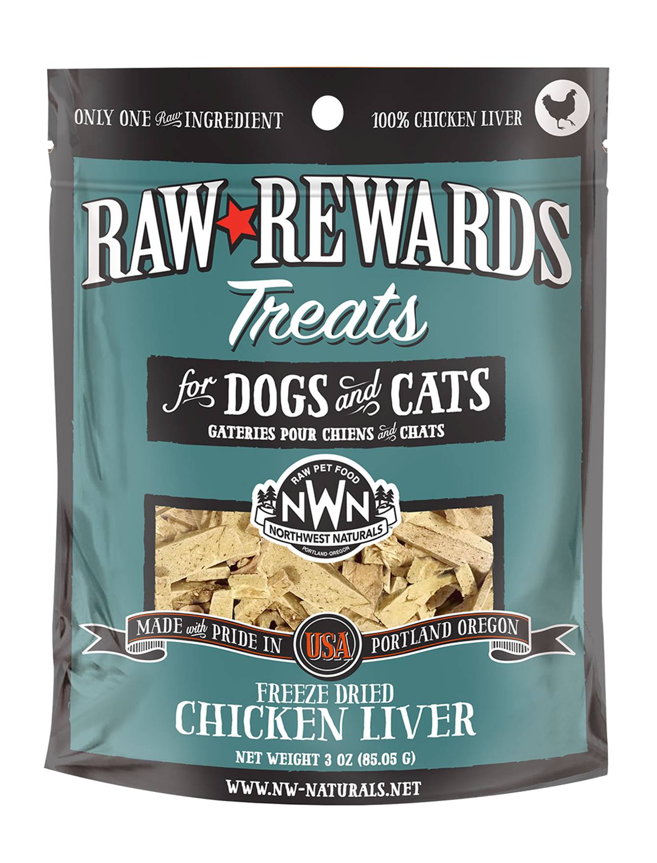Northwest Naturals Raw Rewards Chicken Liver Freeze Dried Dog Cat Treats 3oz Singapore s Pet Store Perromart SG PerroMart SG