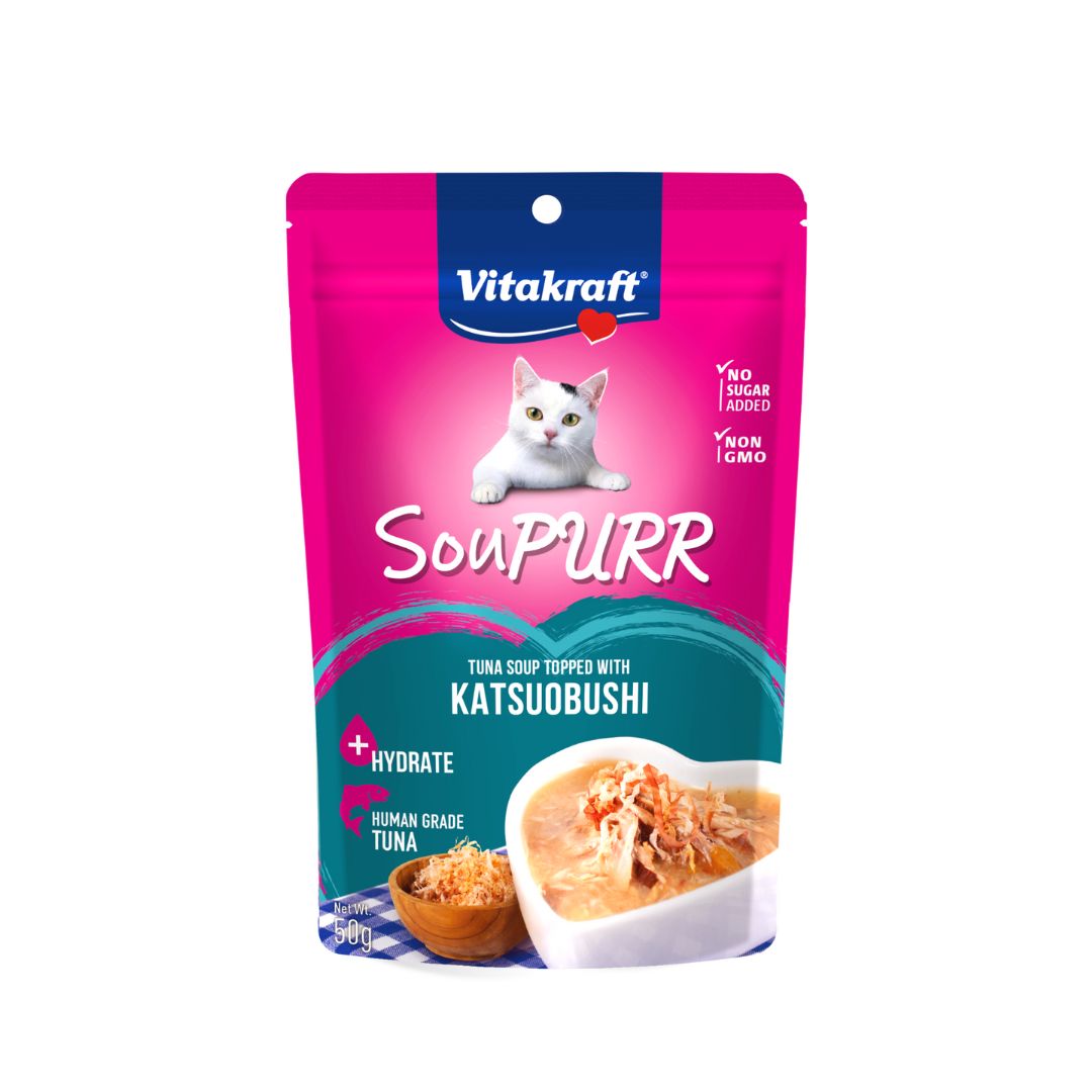 (exp: Nov'24) Vitakraft Cat 50g Soupurr Tuna Soup With Katsuobushi Cat Wet Cat Pouch