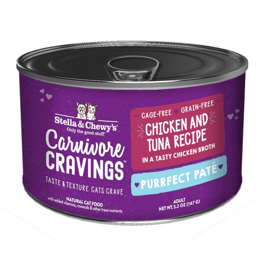 Stella & Chewy's Carnivore Cravings Purrfect Pate (chicken & Tuna In Broth) Canned Cat Food 154g