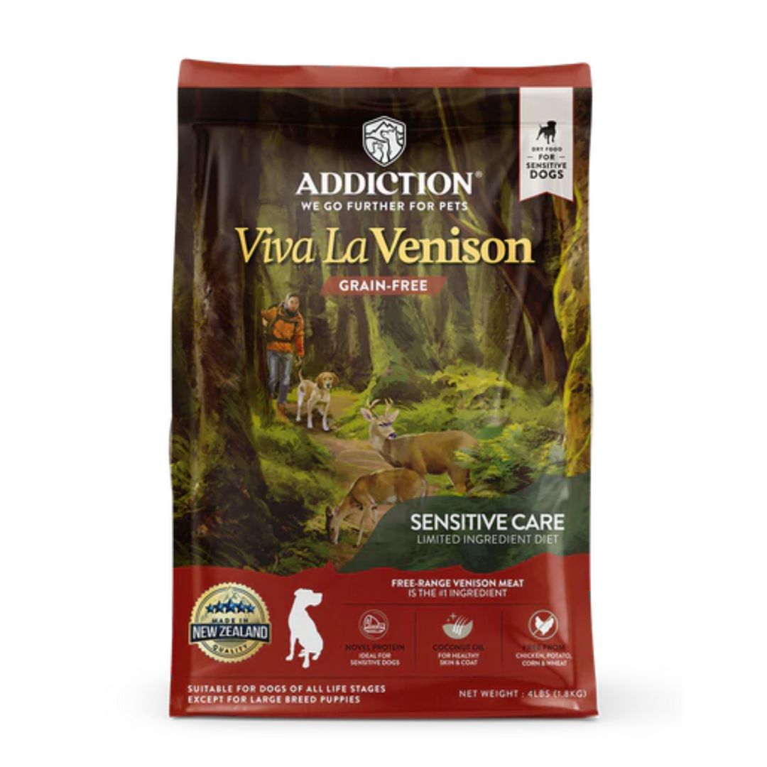 Addiction Dog 1.8kg Grain Free Viva La Venison Dry Dog Food