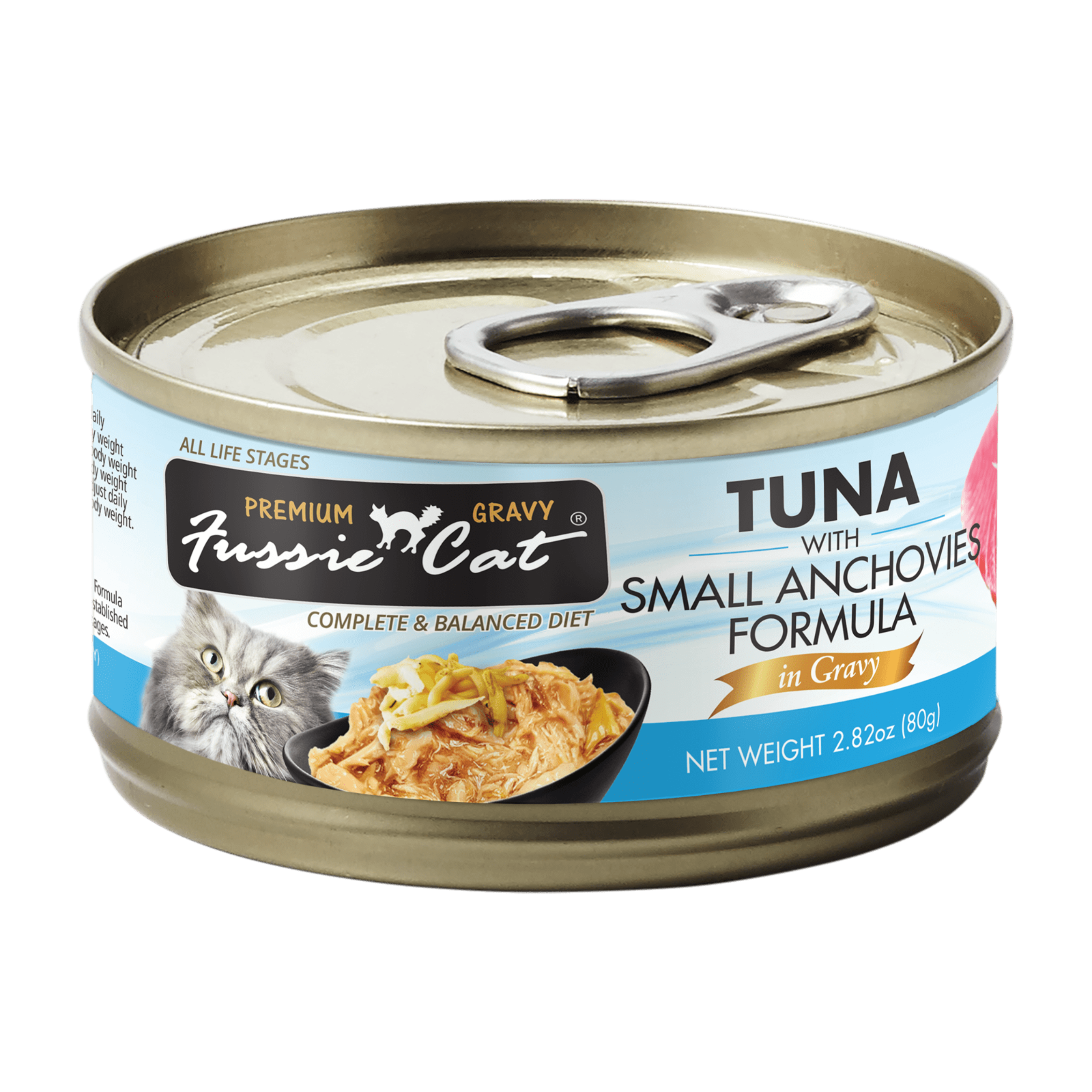 Fussie Cat Premium Gravy 80g Tuna With Small Anchovies Wet Cat Food