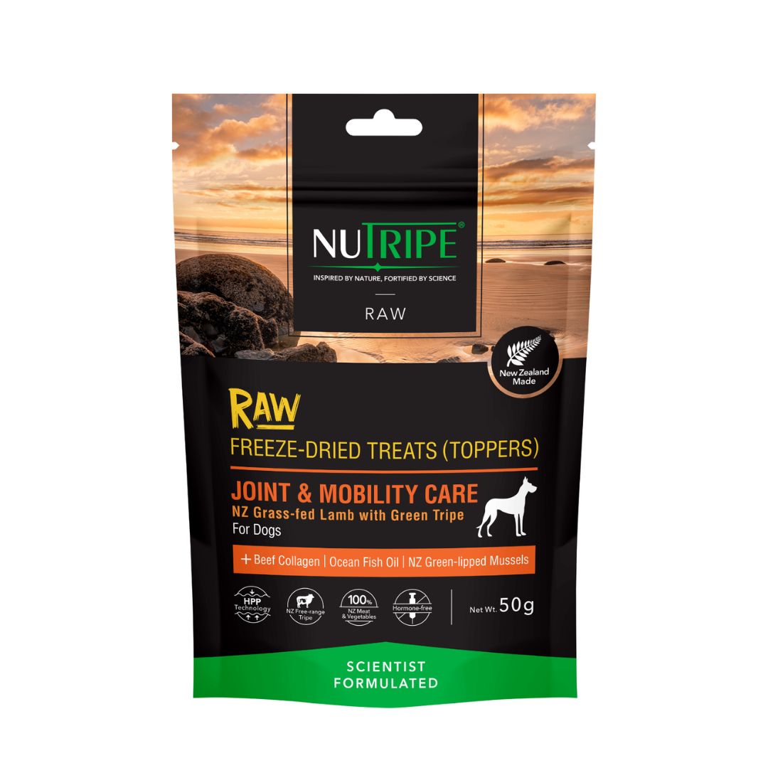 Nutripe Raw Dog 50g Freeze Dried Treat Joint & Mobility Care Dog Topper