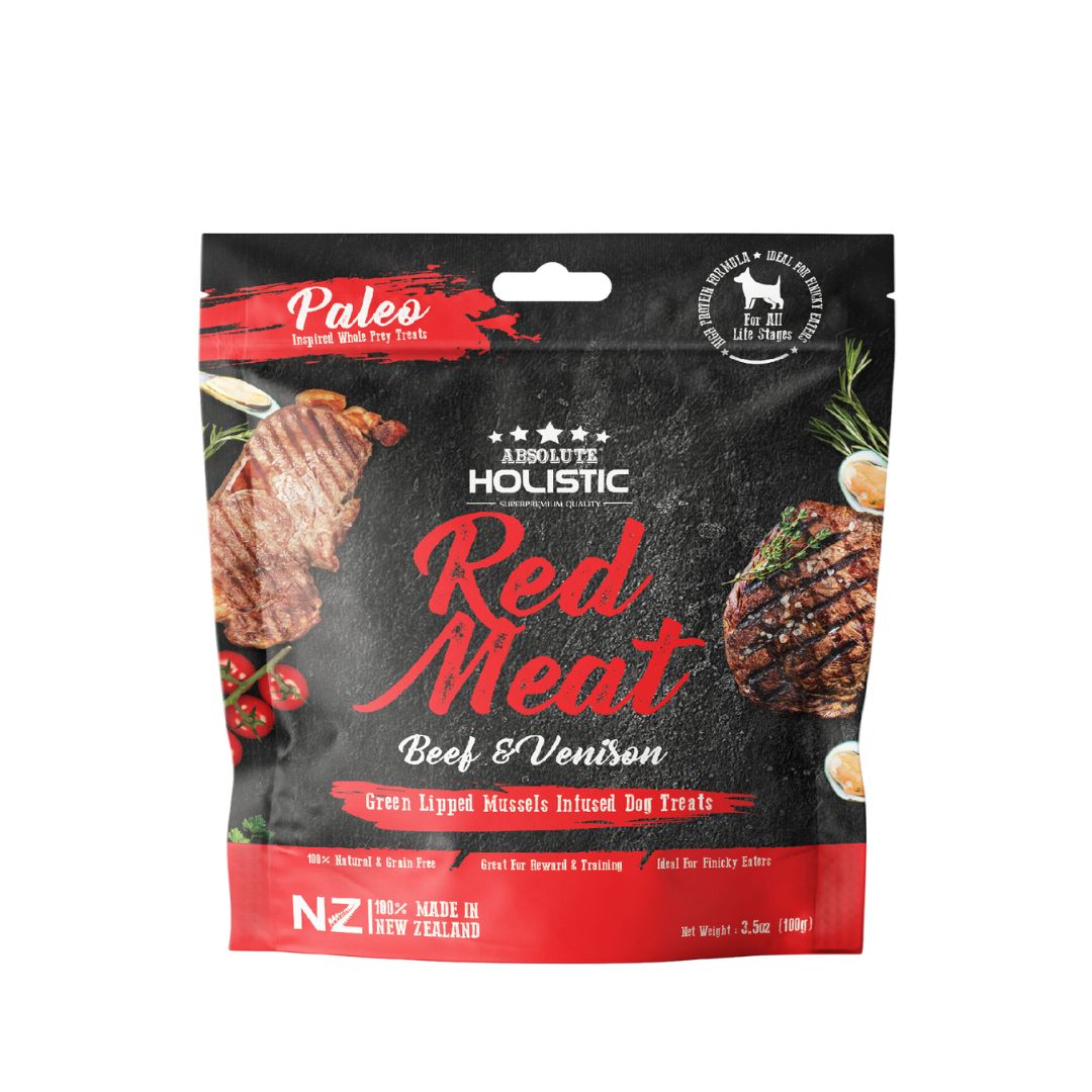 Absolute Holistic Air Dried 100g Dog Treat Red Meat