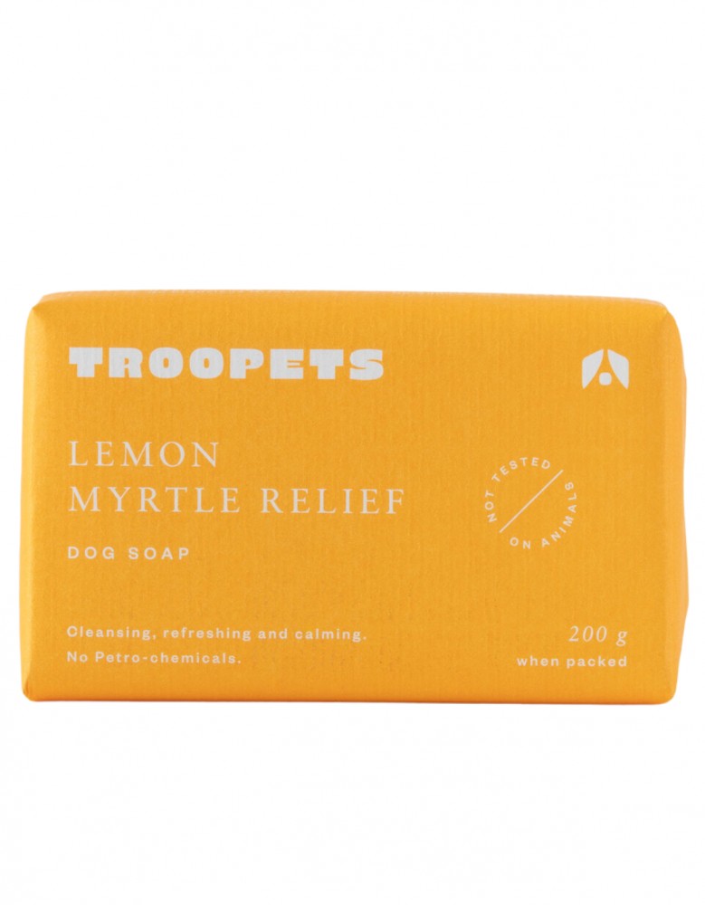 Troopets Relief Lemon Myrtle Bar Soap For Dogs 200g