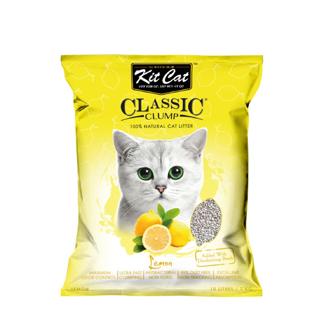 Kit Cat 10l Classic Clump Lemon Cat Litter