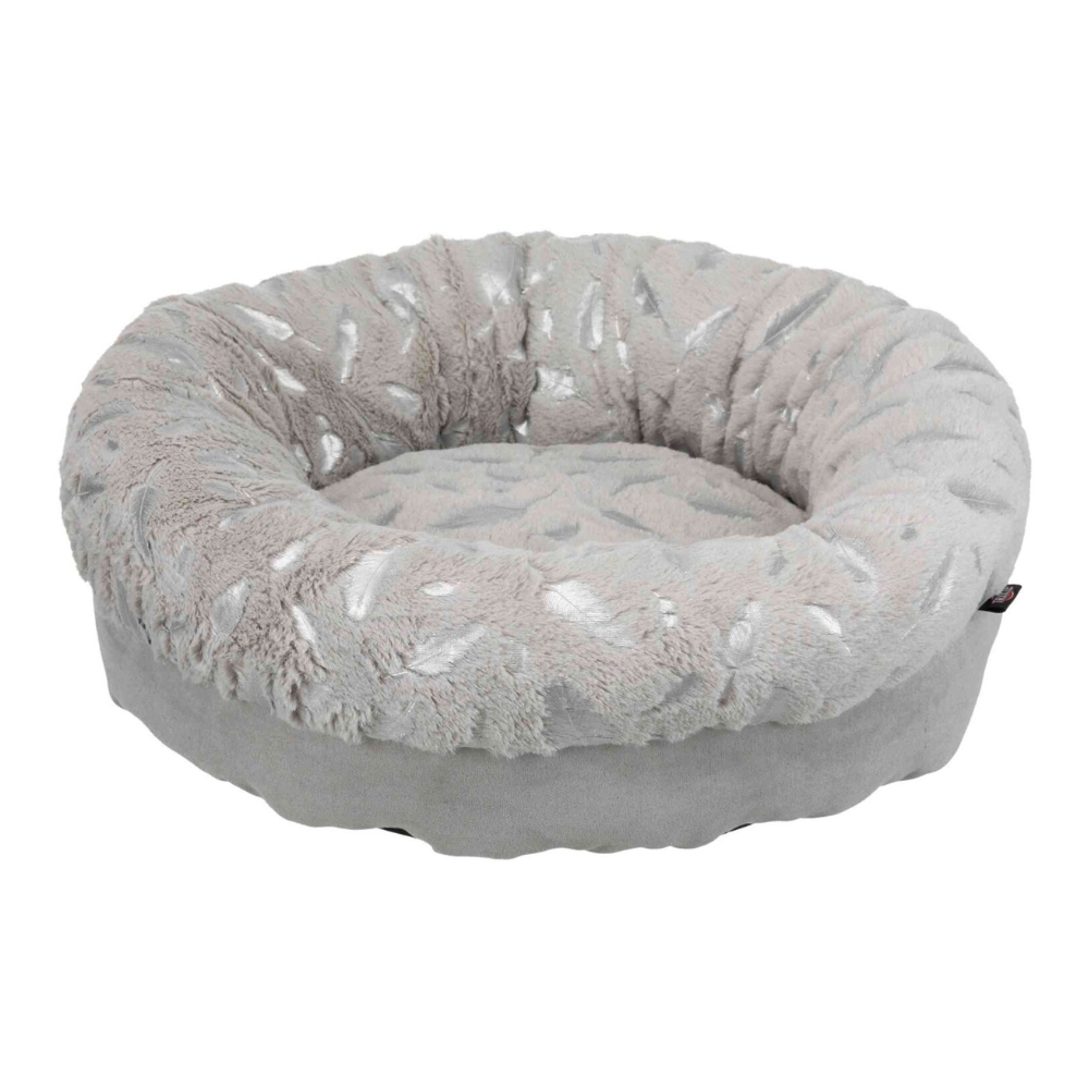 Trixie Feather Bed Round ø 50 Cm, Grey/silver