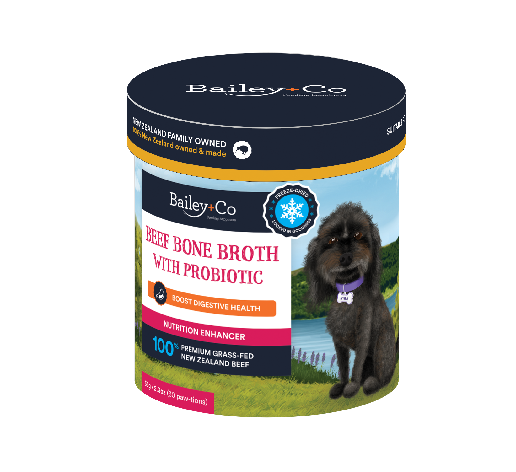Bailey+co 65g Dissolvable Digestive Support Bone Broth With Probiotic For Dogs & Cats