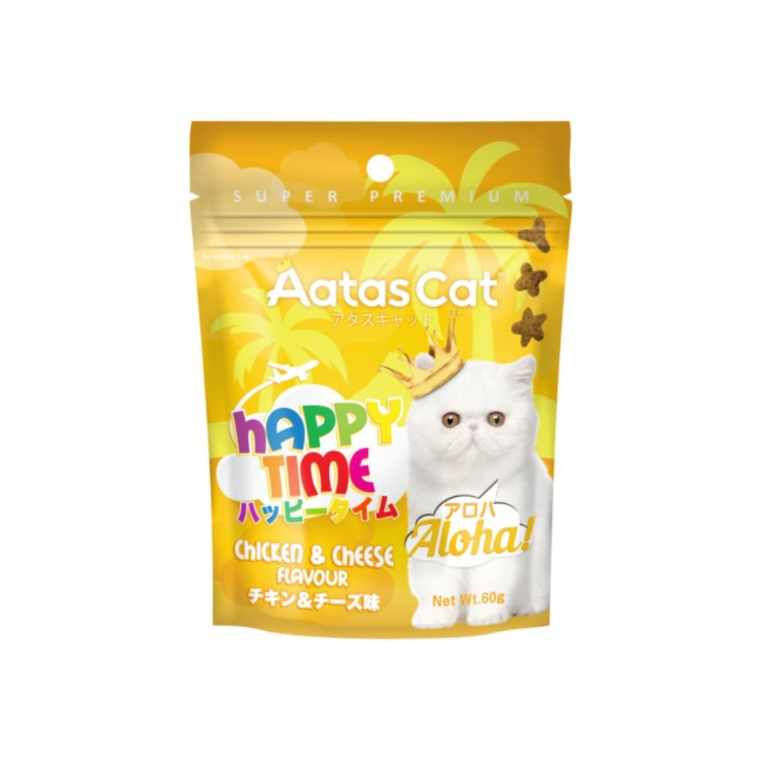 (exp: 23 Aug 2025) Aatas Cat 60g Happy Time Aloha Chicken & Cheese Treat
