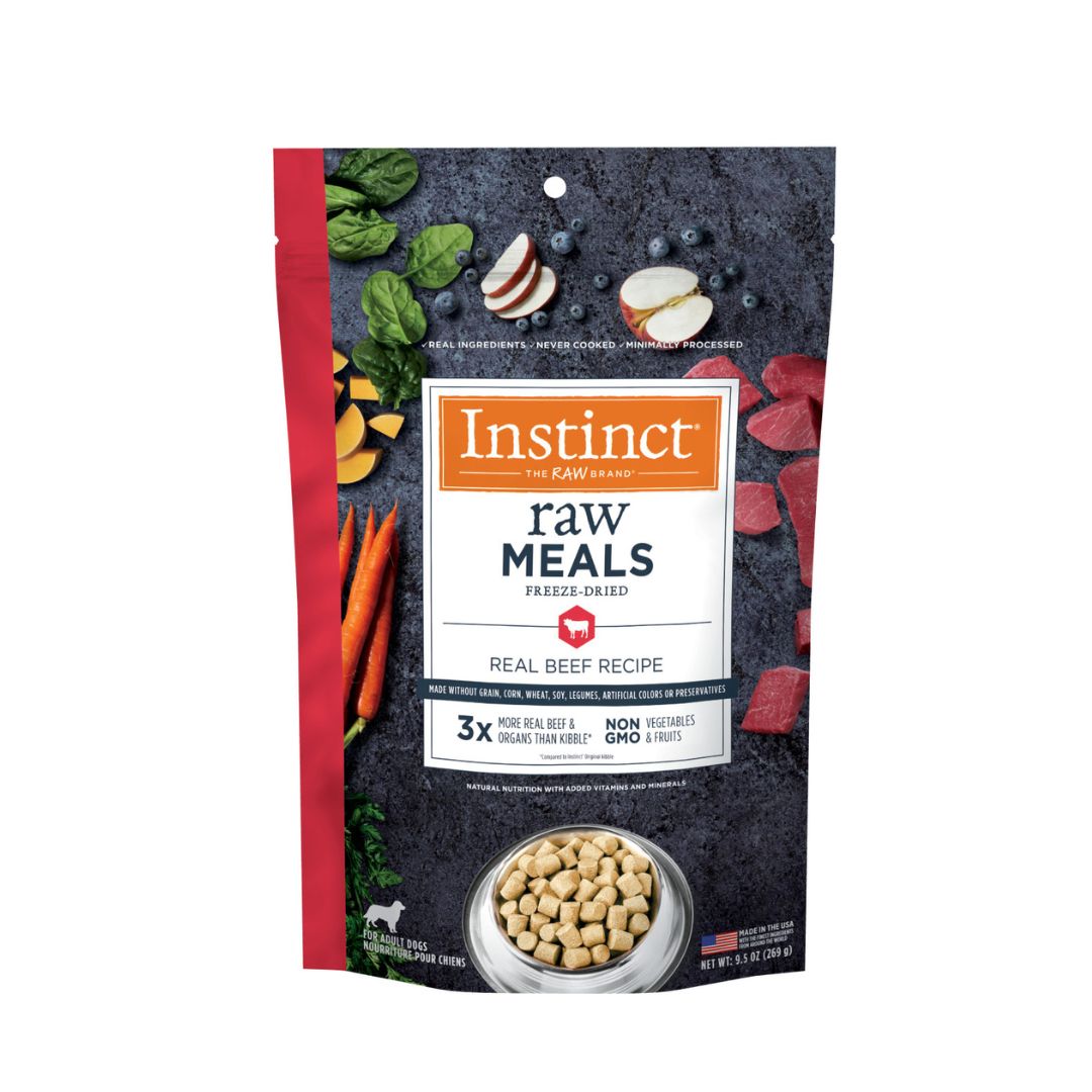 Instinct Dog Raw Meals Freeze Dried 269g Real Beef Recipe Dry Dog Food