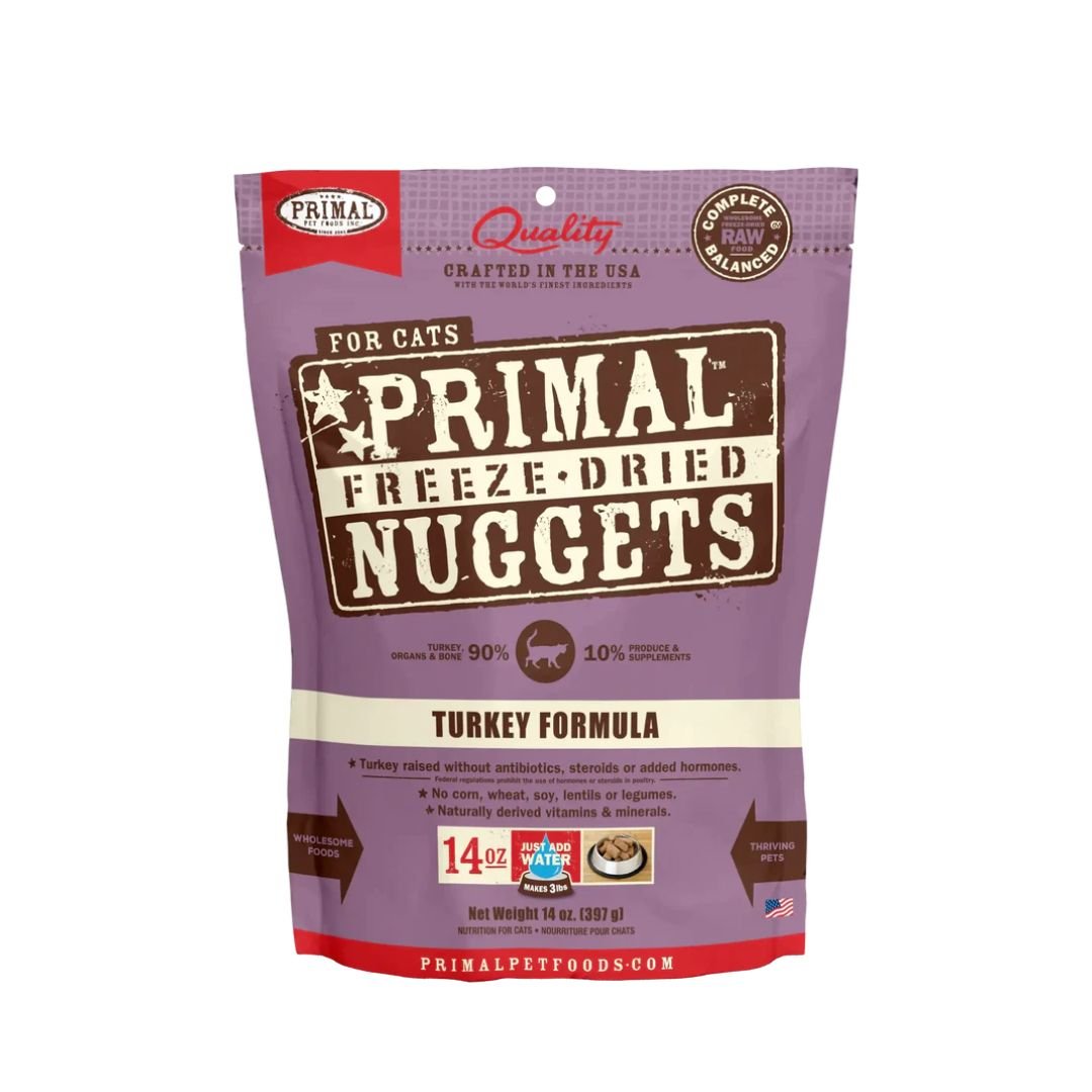 Primal Cat 397g Freeze-dried Nuggets Feline Turkey Formula Dry Cat Food