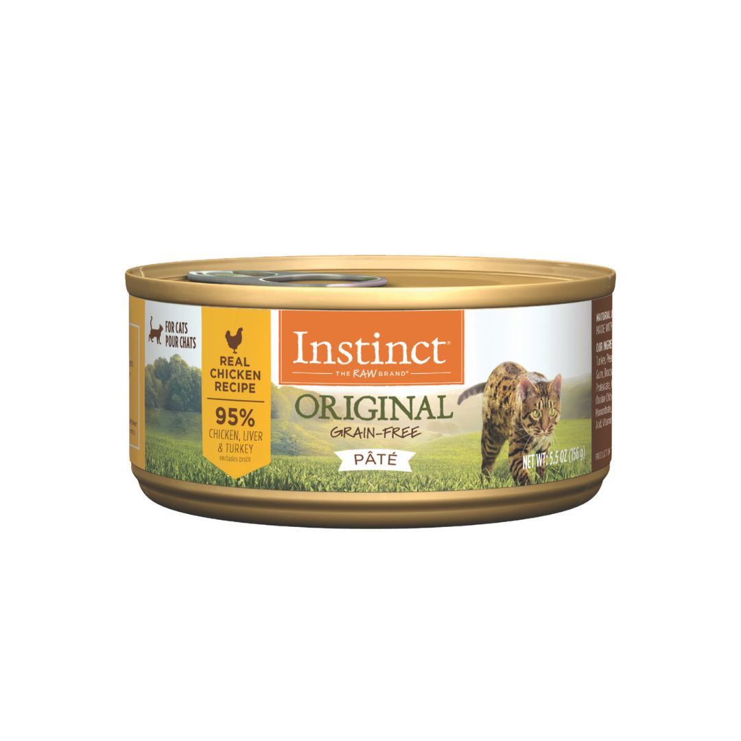 Instinct Cat 5.5oz Original Grain Free Pate Real Chicken Recipe Wet Cat Food