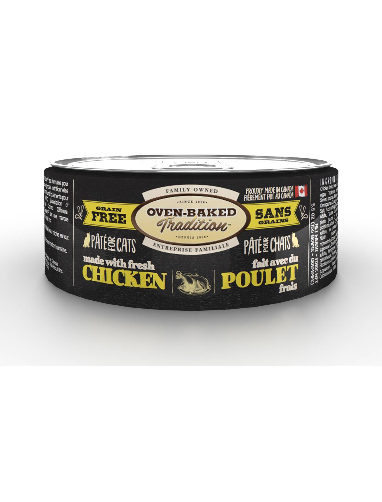 (exp: Aug'24) Oven Baked Tradition Chicken Pate Cat Wet Food 156g