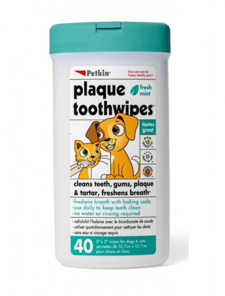 Petkin Toothwipes For Pet 40ct