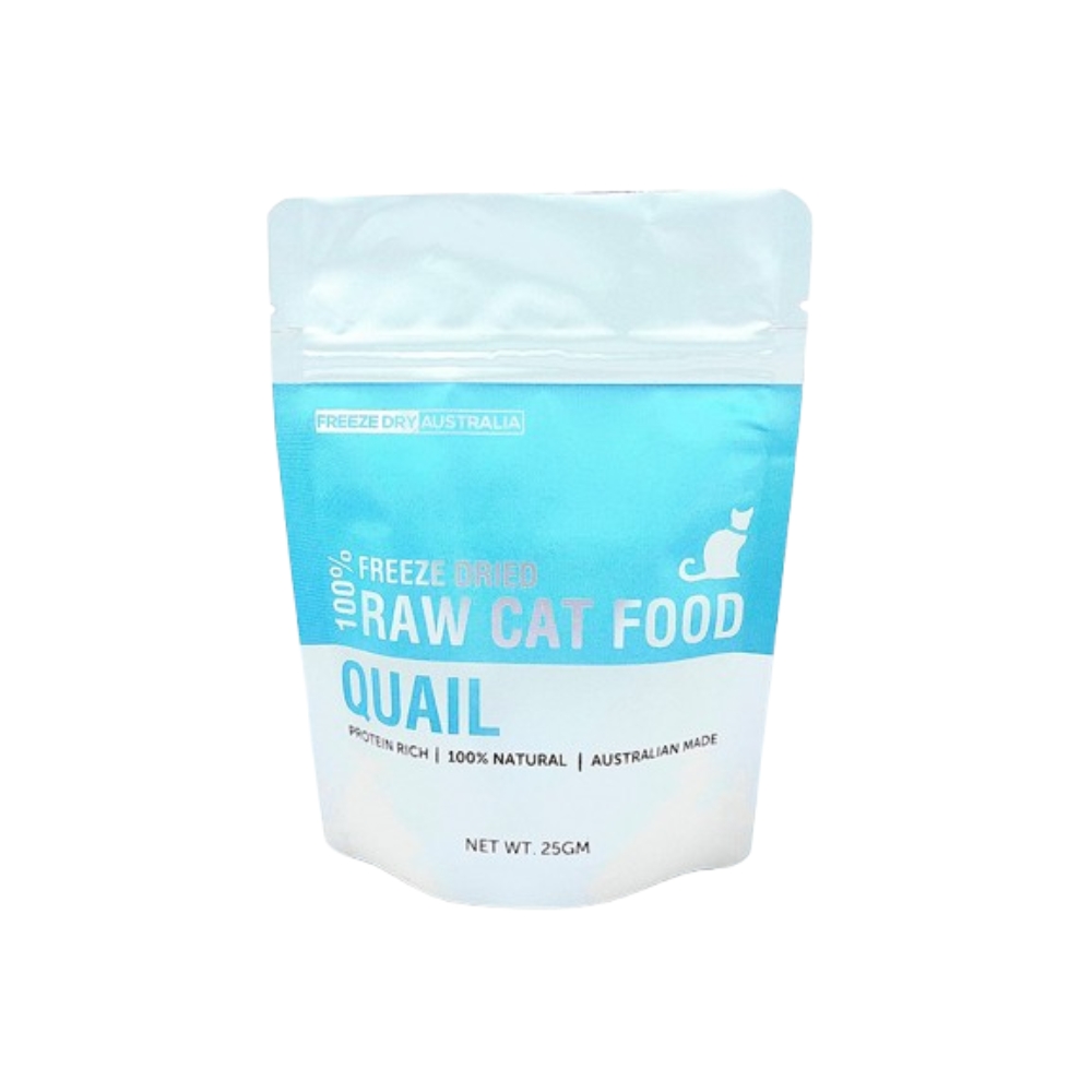 Freeze Dry Australia Cat 25g Freeze Dried 100% Quail Raw Cat Food Dry Cat Food