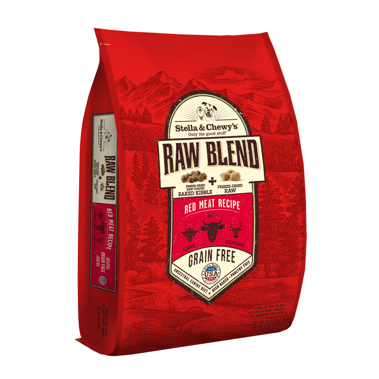 Stella & Chewy's Dog 4.5kg (10lb) Freeze Dried Raw Blend Kibbles (red Meat) Dry Dog Food