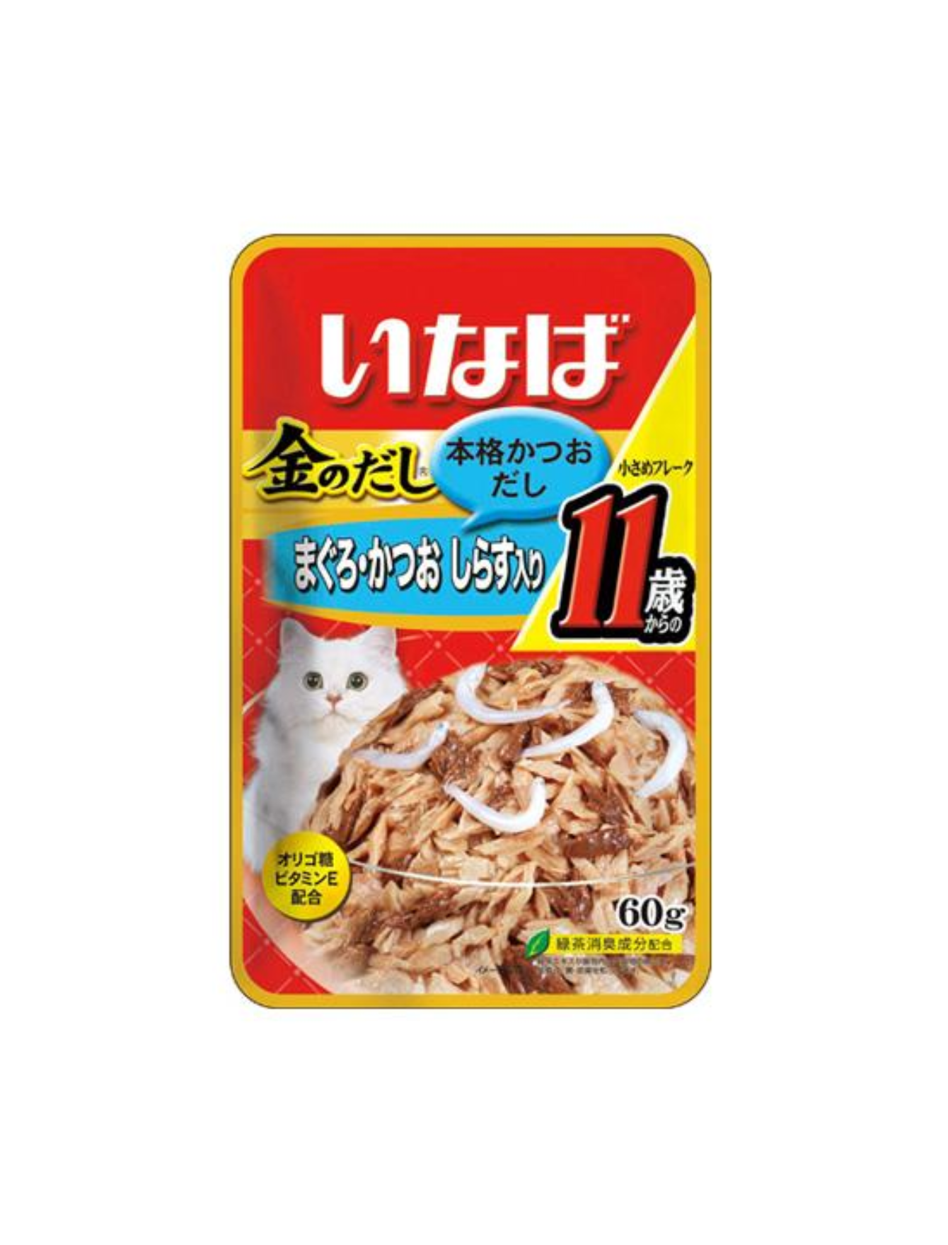 Ciao Golden Pouch 60g Tuna Topping Whitebait In Jelly Wet Cat Food